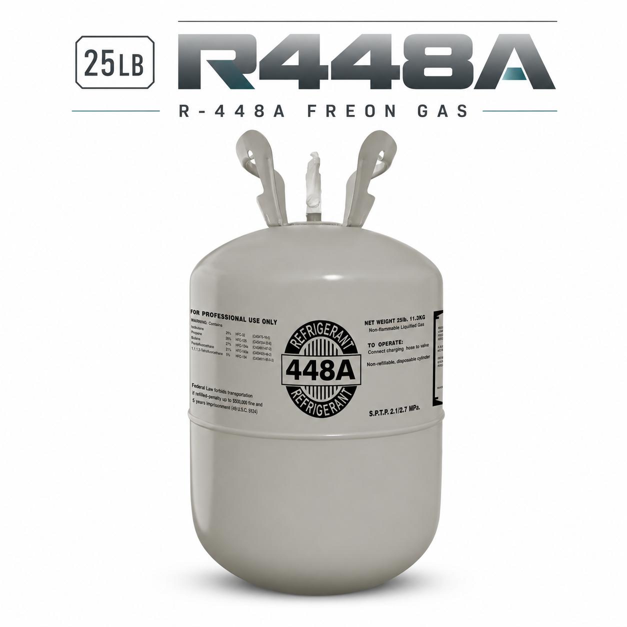 R448A 25LB refrigerant cylinder